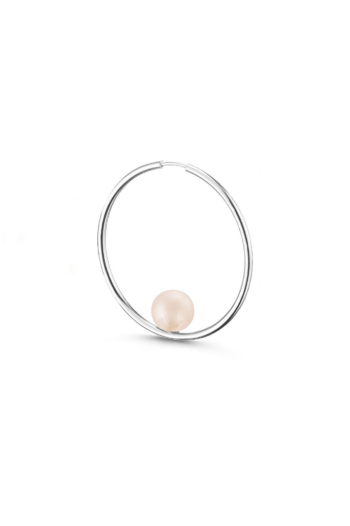 JUKSEREI ALBA STONE HOOPS · SILVER/ROSE · B-STOCK