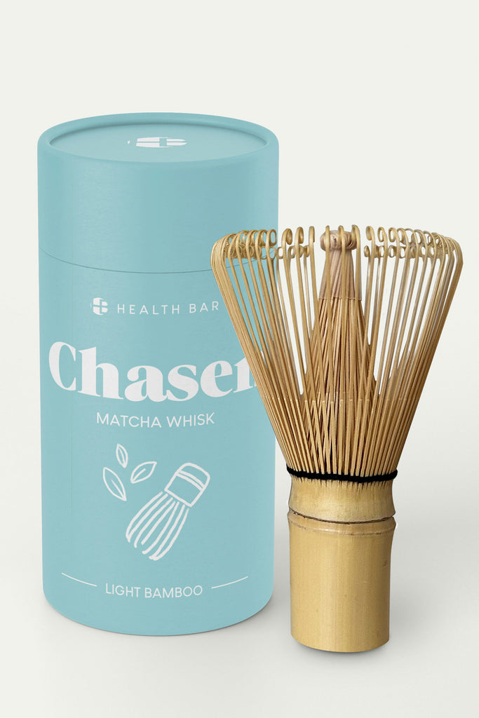JUKSEREI HEALTH BAR · MATCHA WHISK MADE OF GOLDEN BAMBOO