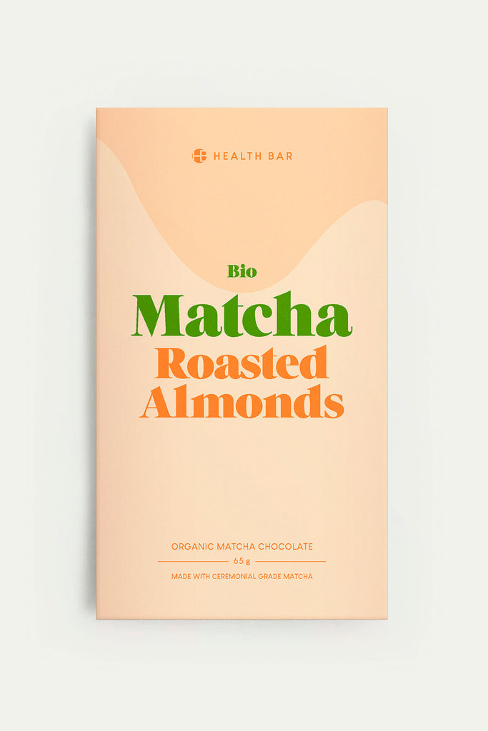 JUKSEREI HEALTH BAR · ORGANIC MATCHA CHOCOLATE ROASTED ALMONDS
